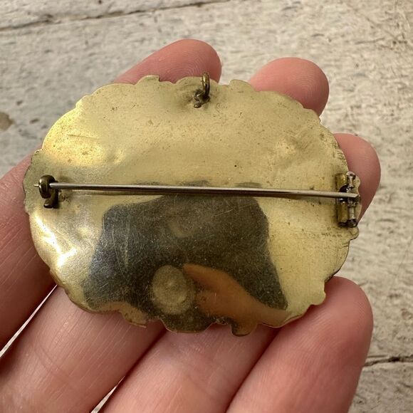 Antique Mourning Hair Locket Dear Mother Brooch - Picture 4 of 7